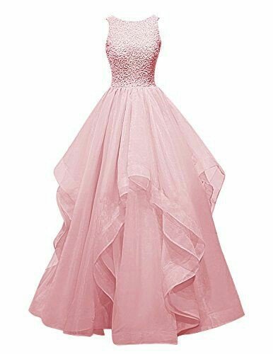 Net Wedding Maxi Dress for Women (Baby Pink)