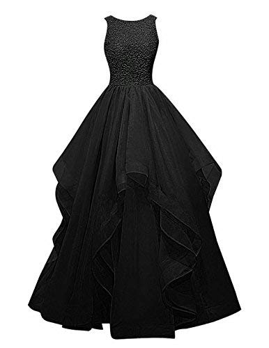 Net Wedding Maxi Dress for Women (Black)