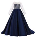 Net Wedding Maxi Dress for Women (Dark blue)