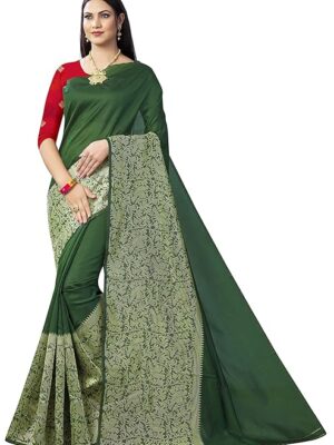 Women's Banarasi Silk Saree with Luxurious Gold Zari Work & Blouse Piece – Traditional Indian Attire for Weddings, Receptions & Festivitie