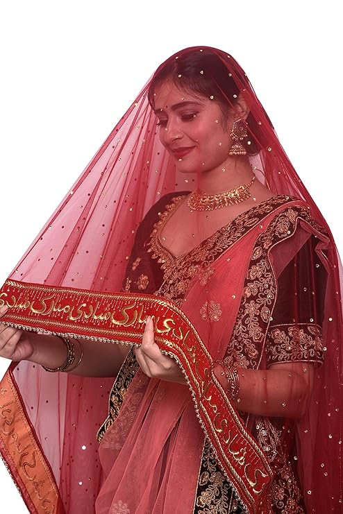 Women's Self Design Net Dupatta