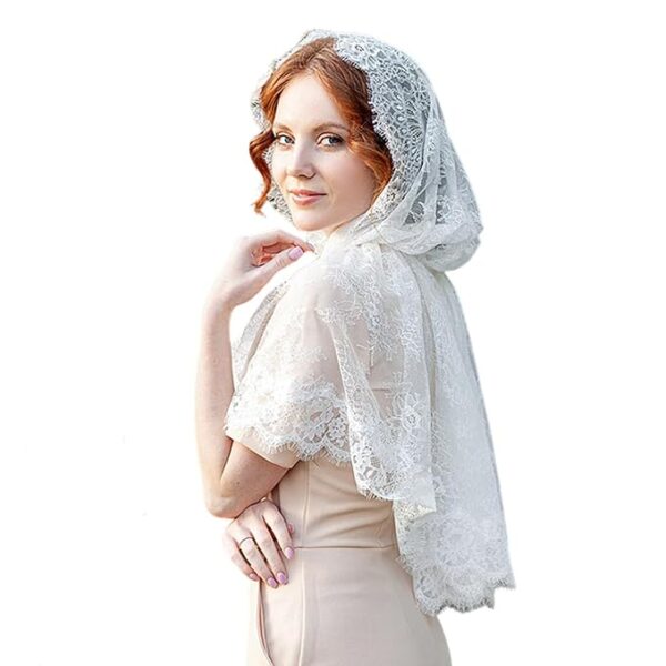 Cathedral Bridal Veils Infinity Chapel Inspired Prayer Latin Mass Lace Mantilla Church Muslim Communion Headcover Veil