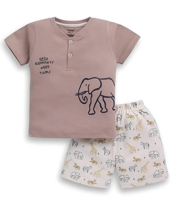 Boys Printed Casual T-Shirt and Shorts Set