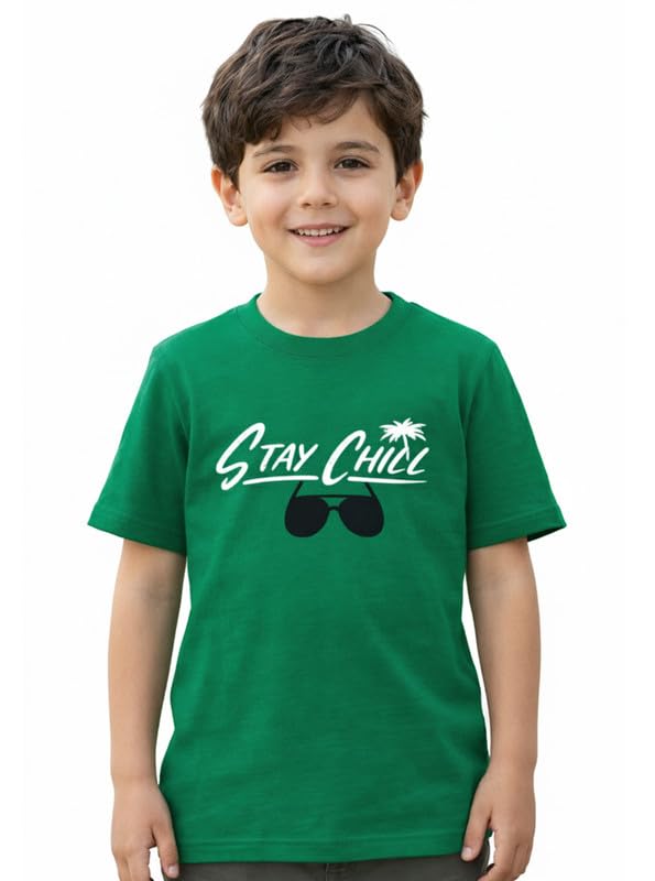 Kids Cotton T-Shirt for Boys(Green)