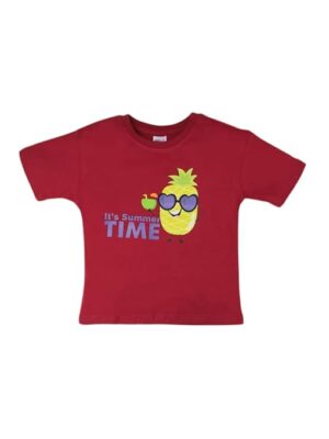 Kids Unisex Cotton T-Shirt | Half Sleeve Summer Top for Boys & Girls | Lightweight Breathable Casual Tee(Maroon)