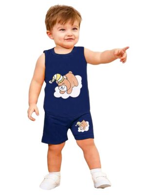 Boy's T-Shirt & Shorts Set New Born Baby Clothes | Kids Clothing | Dress | Sleeveless T Shirts | Shorts | Cotton | Casual | Kids Wear