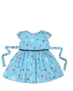 Girls Pure Cotton Soft Frock with Astar, Printed Multicolor for Girl Child(Blue)